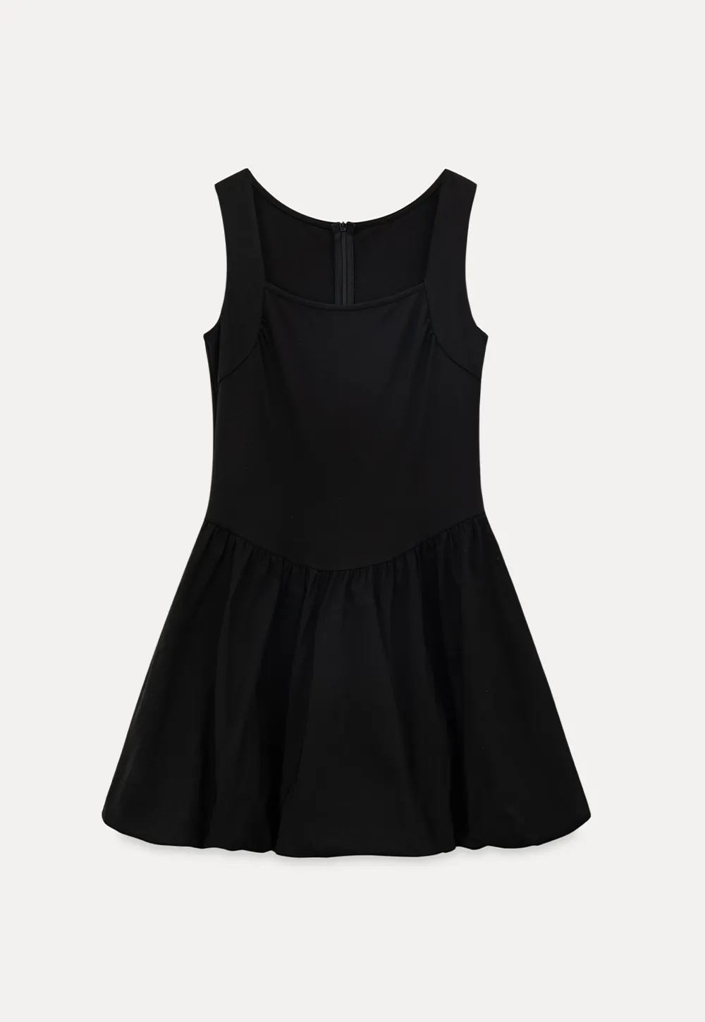 Sleeveless Square Neck Flared Mini Dress