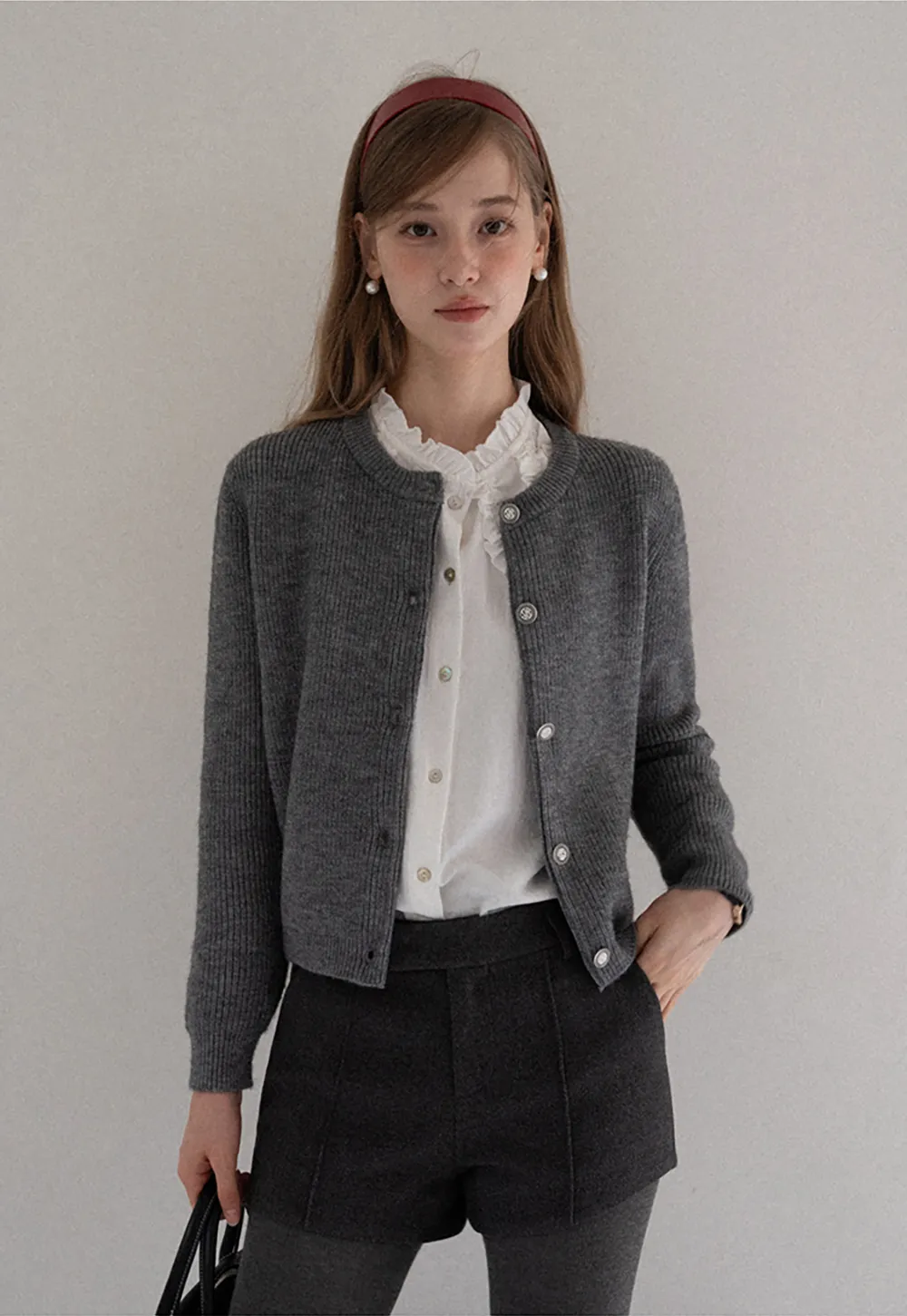 Ruffled Detail Button Up Blouse