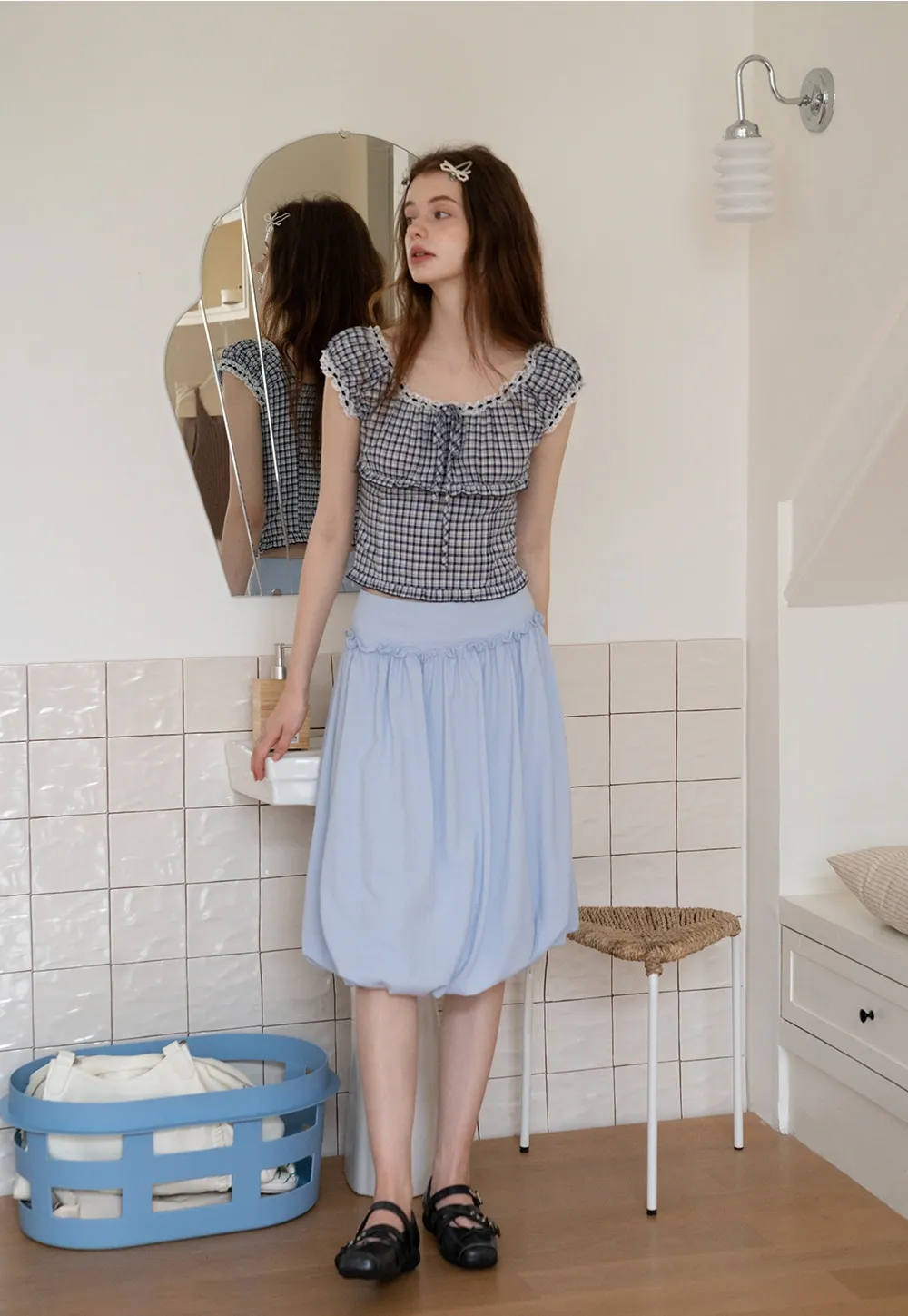 Balloon Hem Skirt