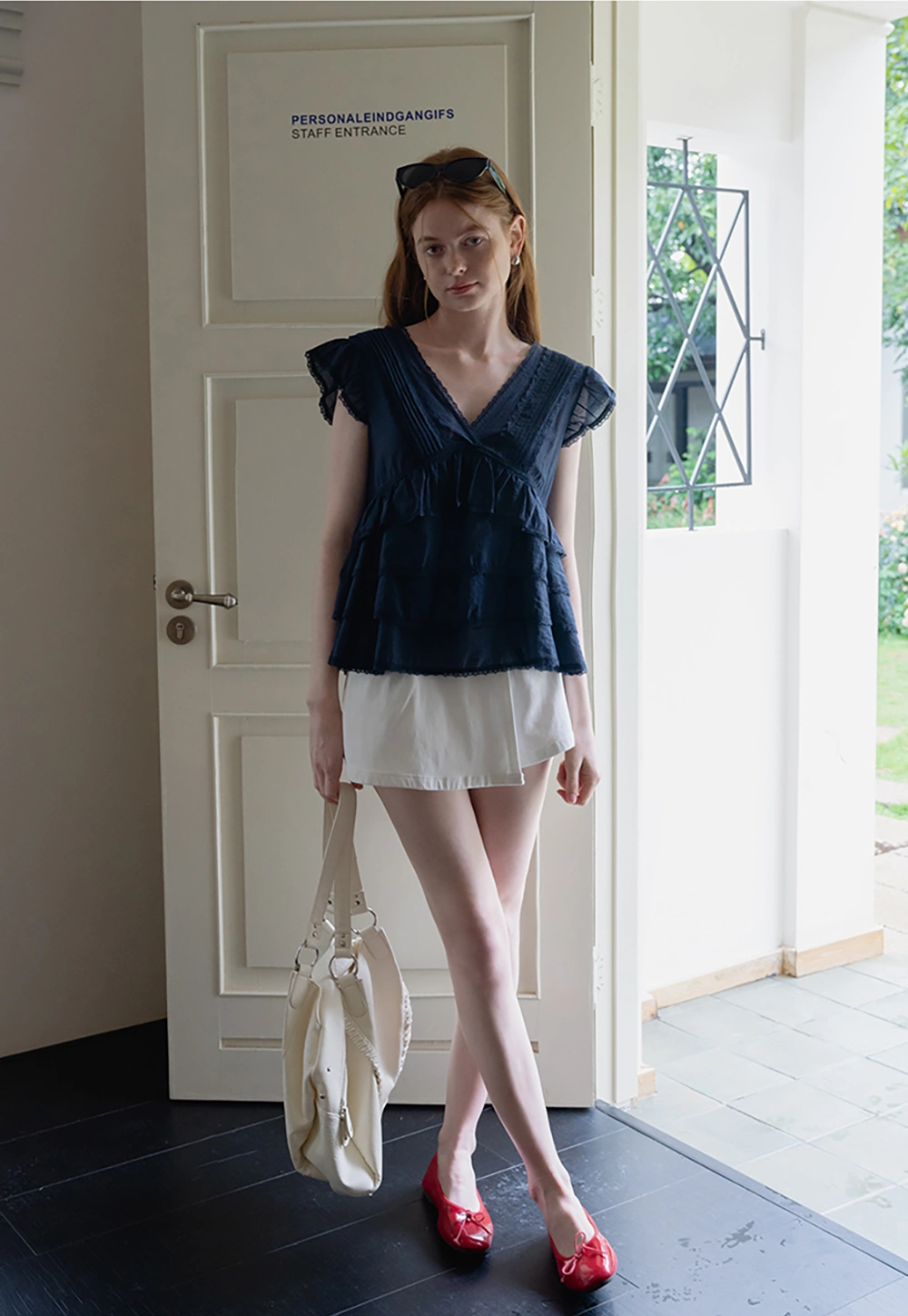Vintage Style Layered Ruffle Top for Women