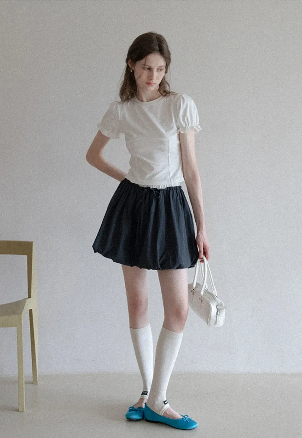Women’s Puff Sleeve Fitted T-Shirt
