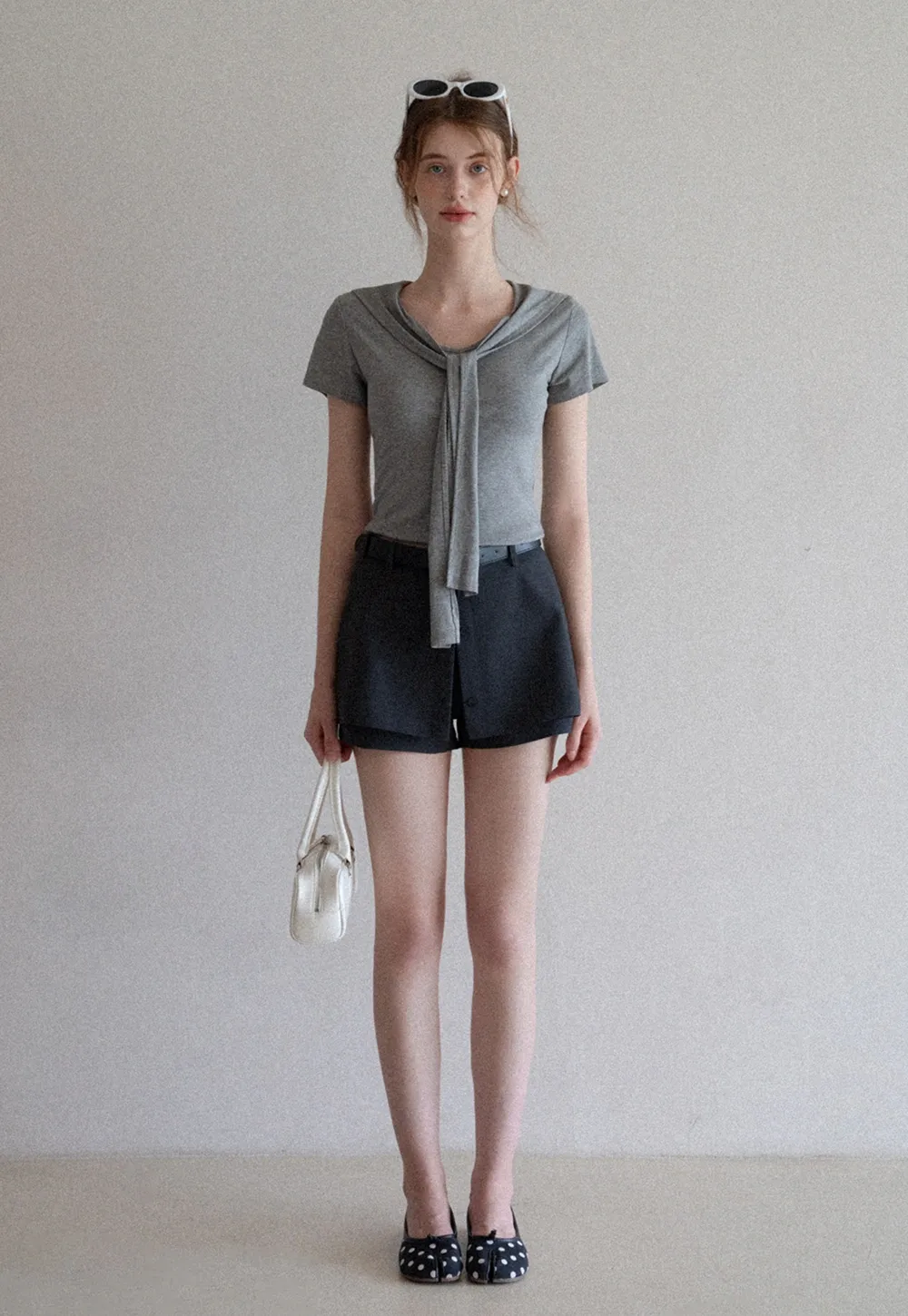 Women's Tailored Skort with Belt 