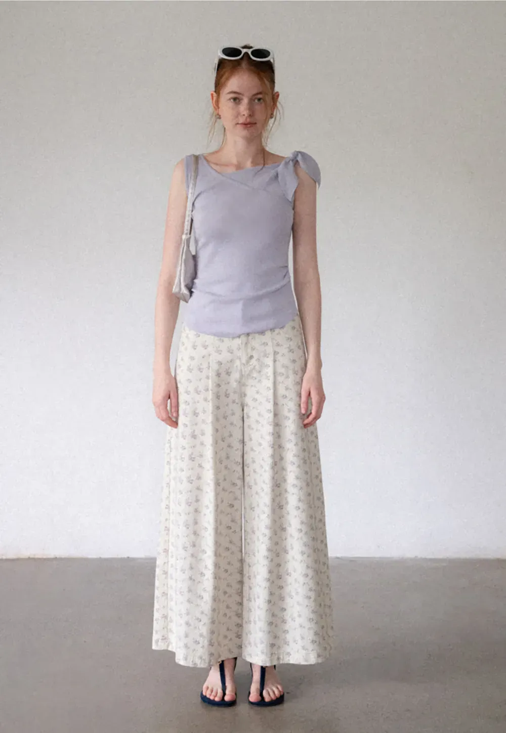 Asymmetrical One-Shoulder Tie Tank