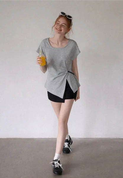 Women’s Asymmetrical Side-Twist Tee
