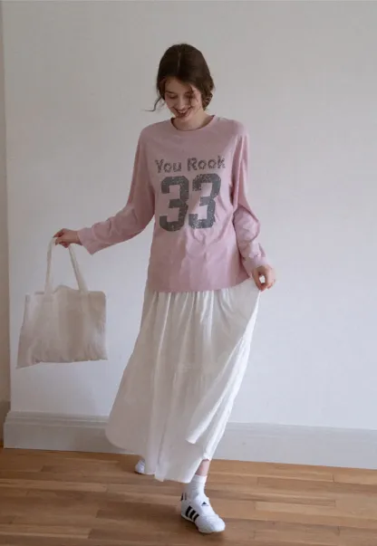 Women's Oversized Graphic Long Sleeve T-Shirt