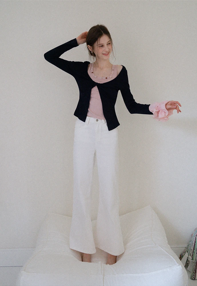 Shell‑Trim Twist Layered Top