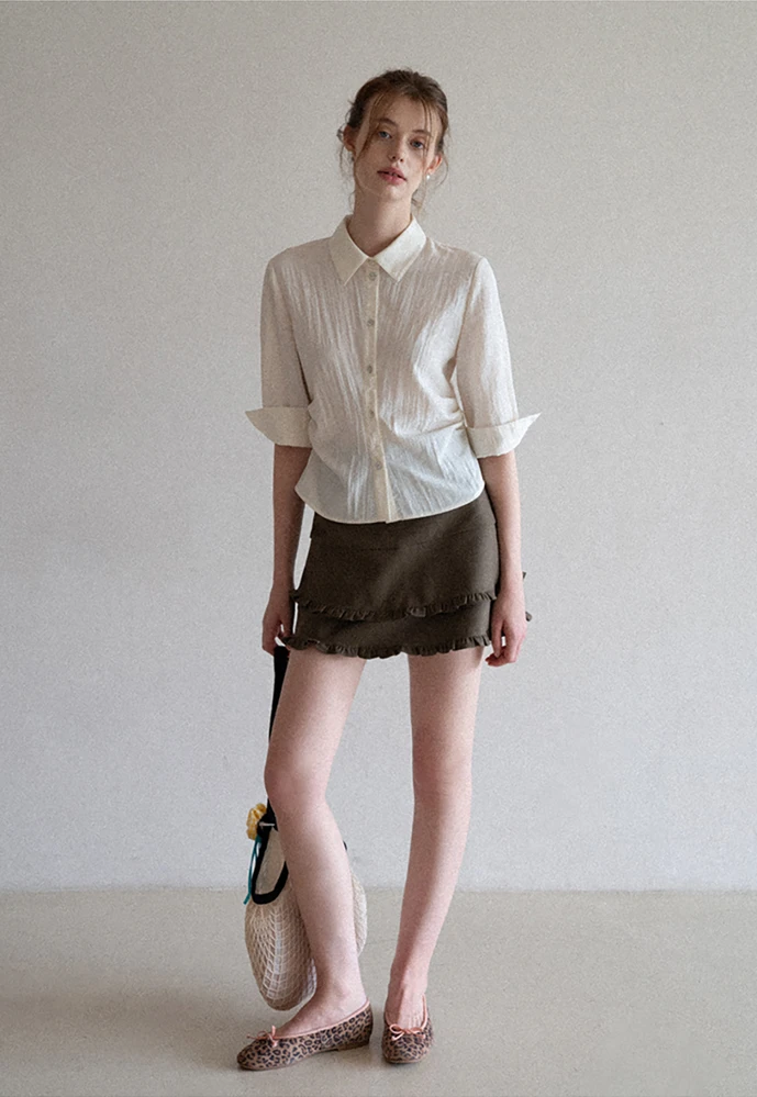 Tiered Ruffle Mini Skirt