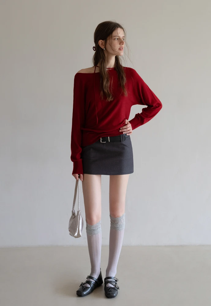 Asym-Tie Sweater