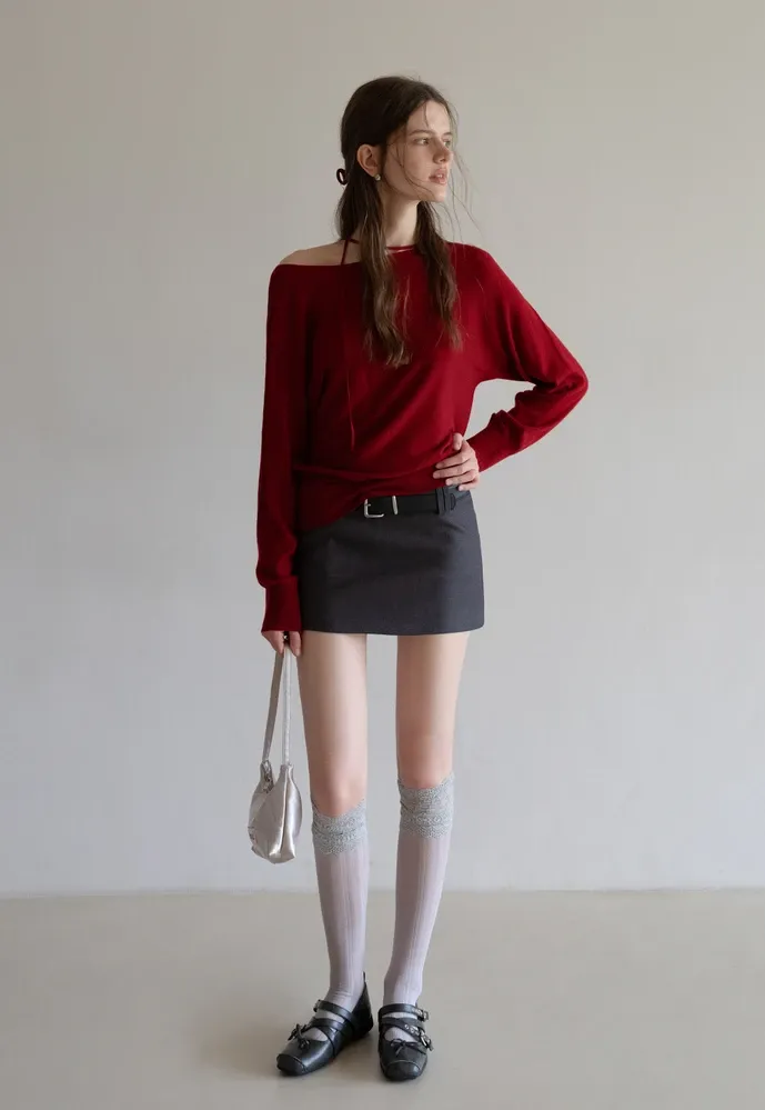 Asym-Tie Sweater