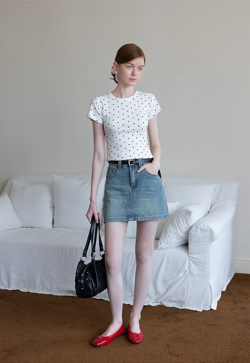 Polka Dot Tee & Scrunchie Set