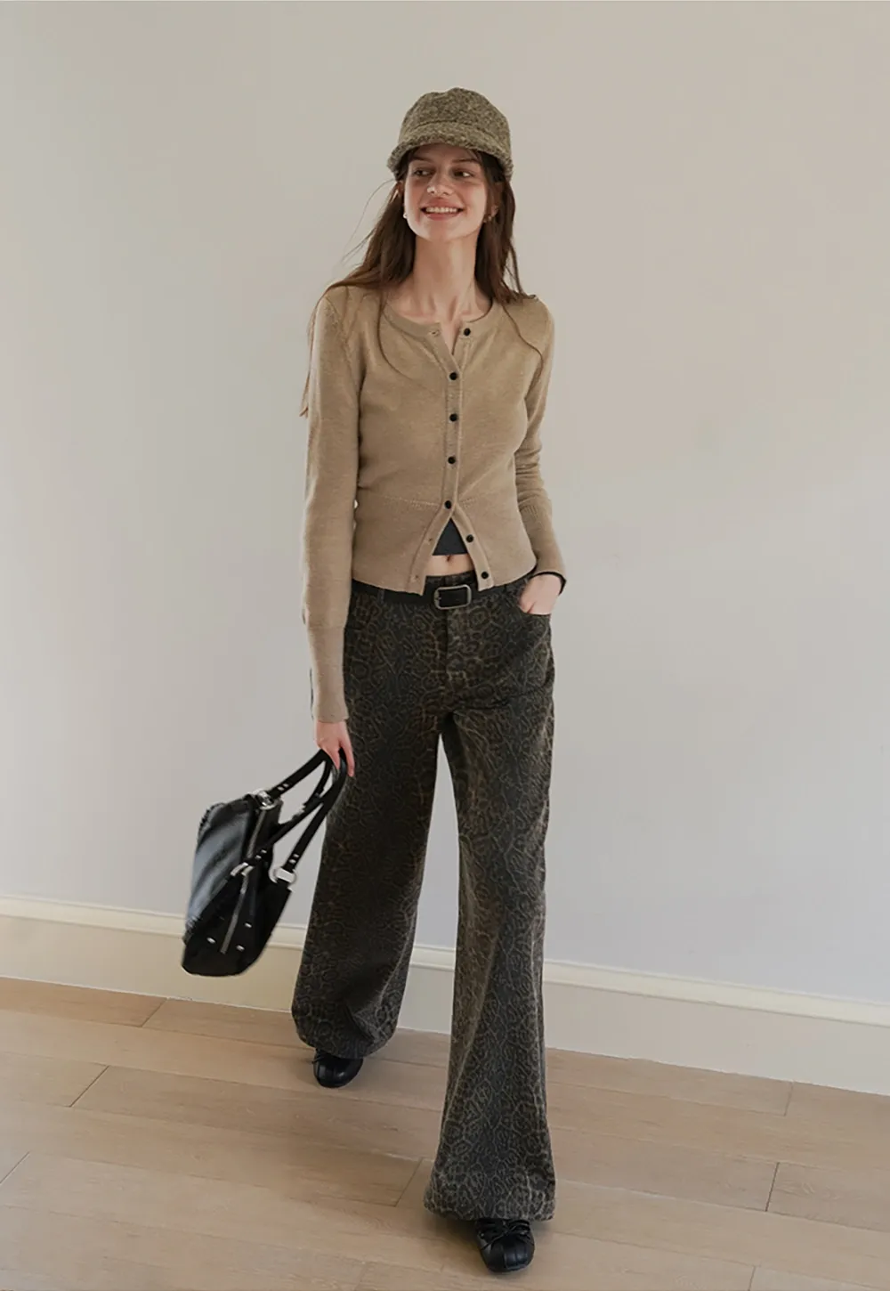 Women's Casual Crewneck Knit Cardigan