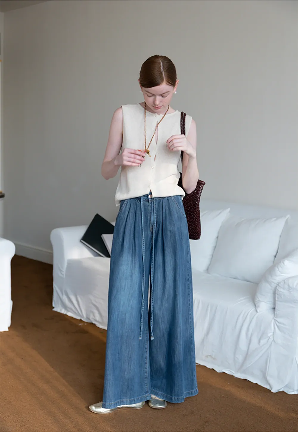 Drawstring Palazzo Pants