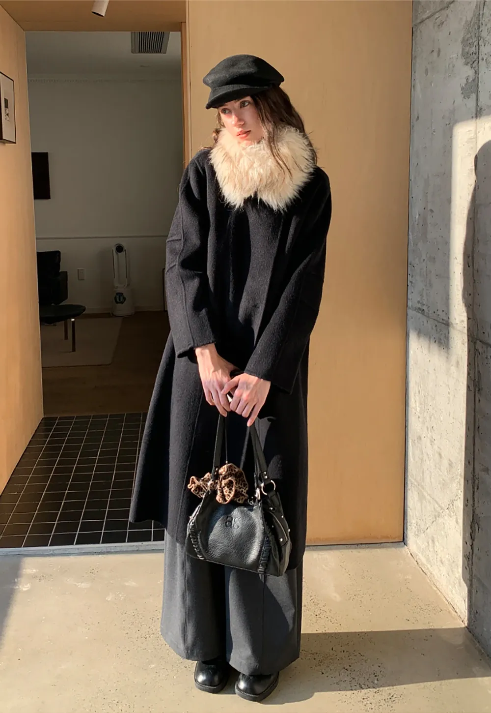 Cozy Maillard Vibes Fur Collar Scarf