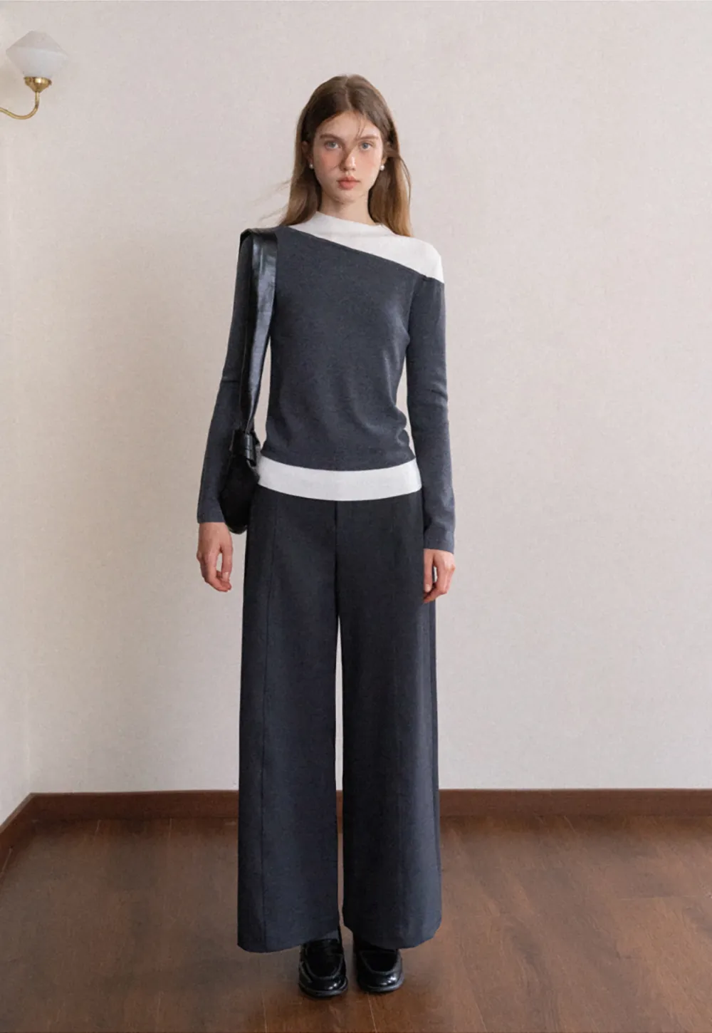 Contrast Panel Knit Top