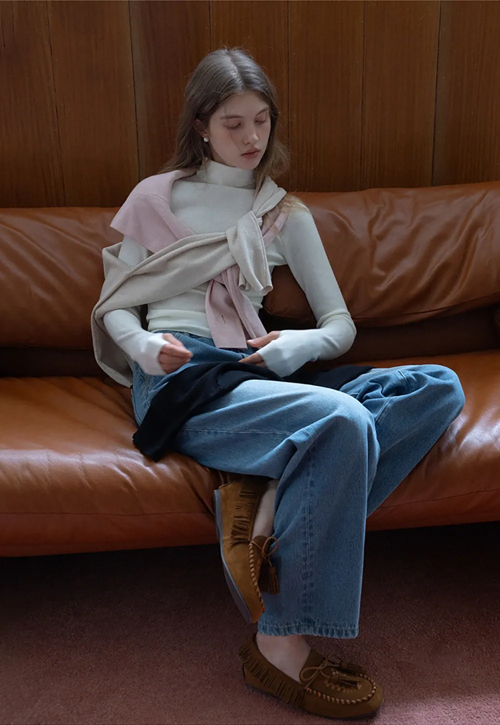 Women’s Slim Fit Knit Turtleneck Top