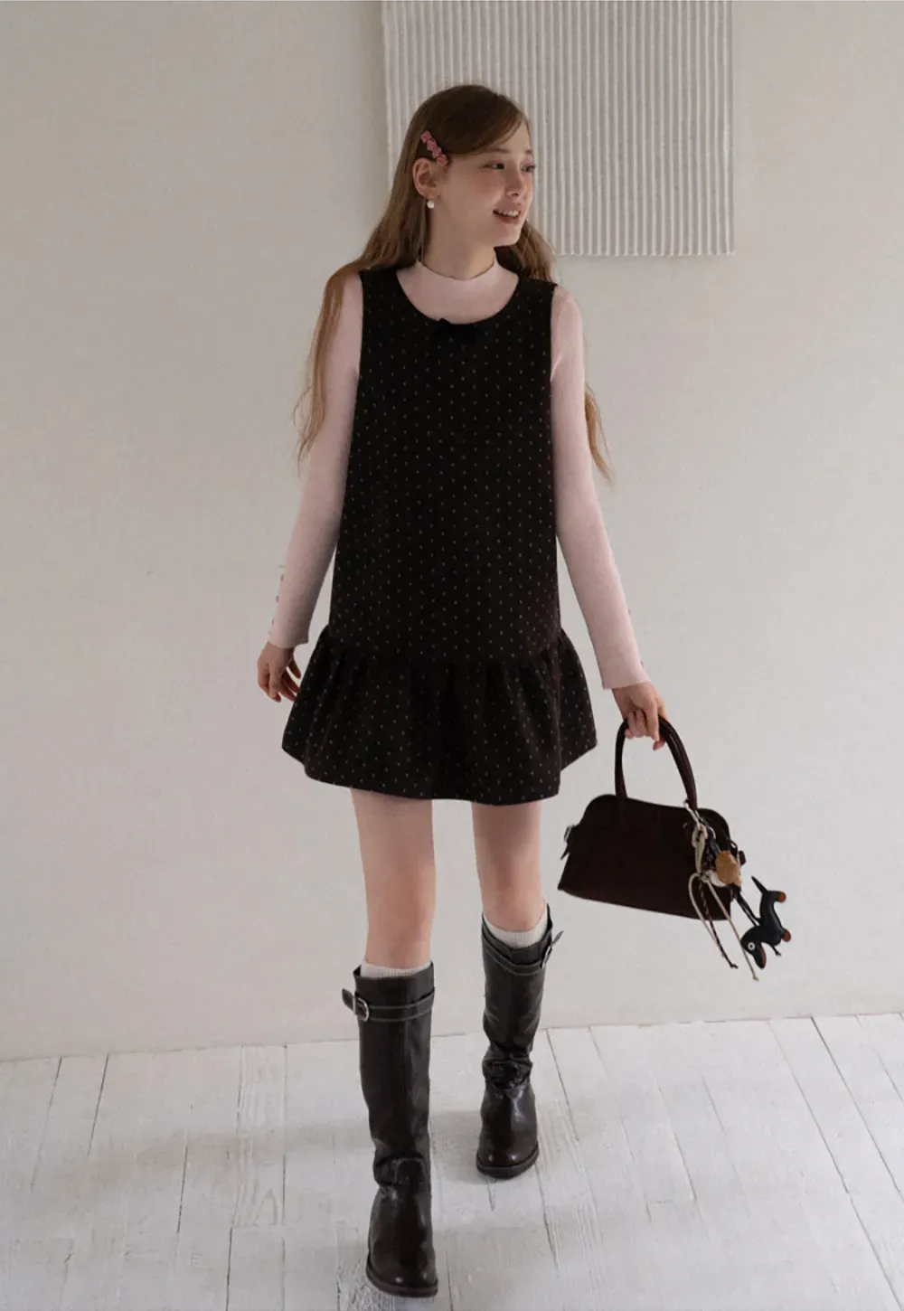 Polka Dot Sleeveless Mini Dress