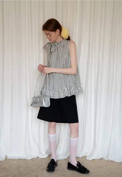 Lightweight Ruffle Trim Shirt