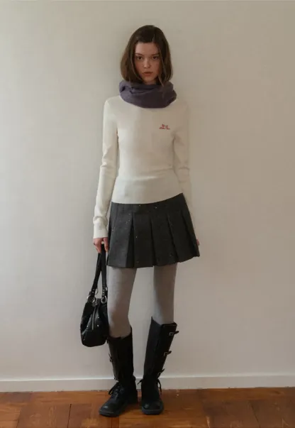 Sparkle Pleated Mini Skirt