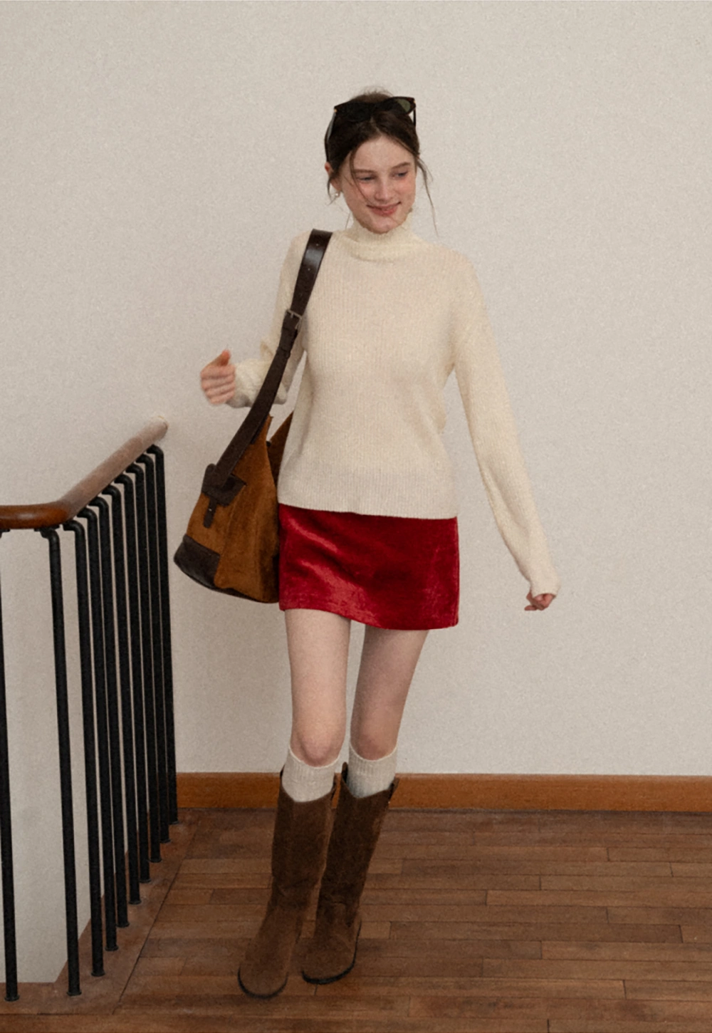 Women Ribbed Turtleneck Sweater for Fall