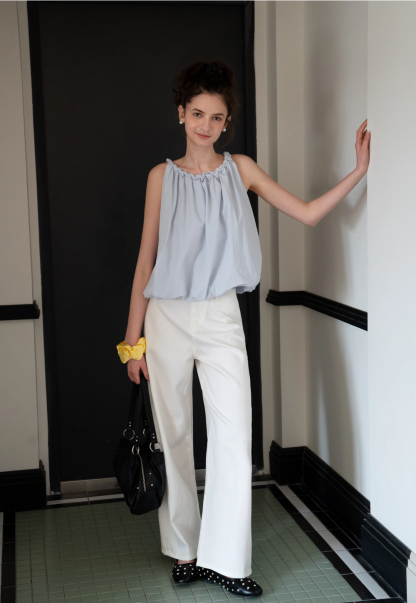 Braided Strap Bubble Top