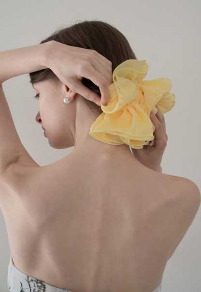 Ruffled Textured Layered Lettuce Edge Scrunchie
