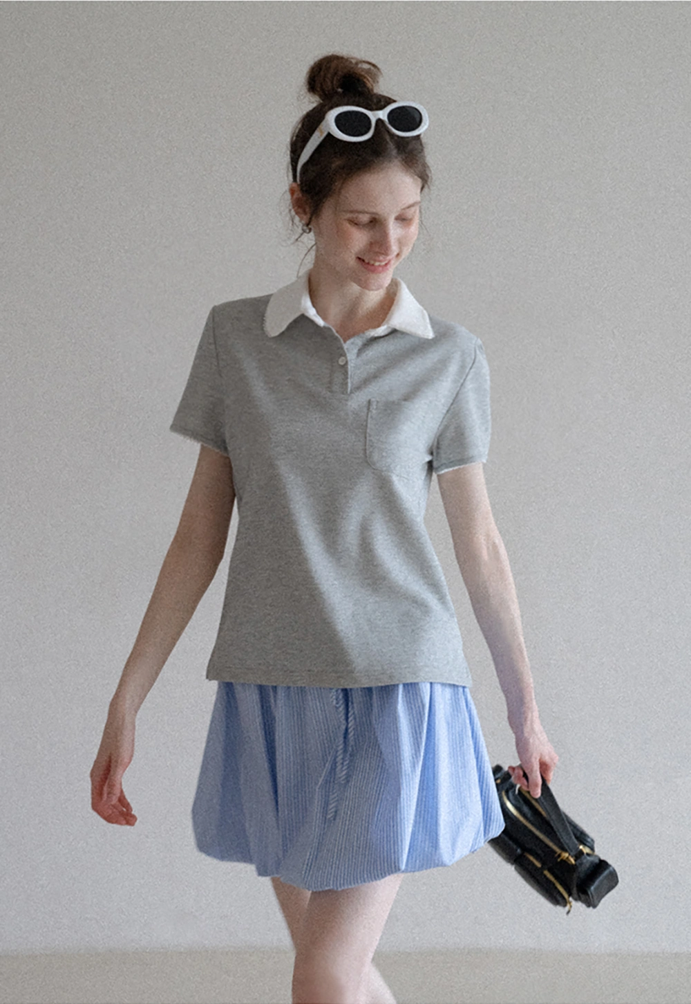 Women’s Contrast Collar Polo T-Shirt