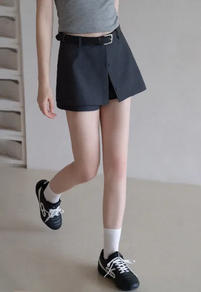Women's Tailored Skort with Belt 