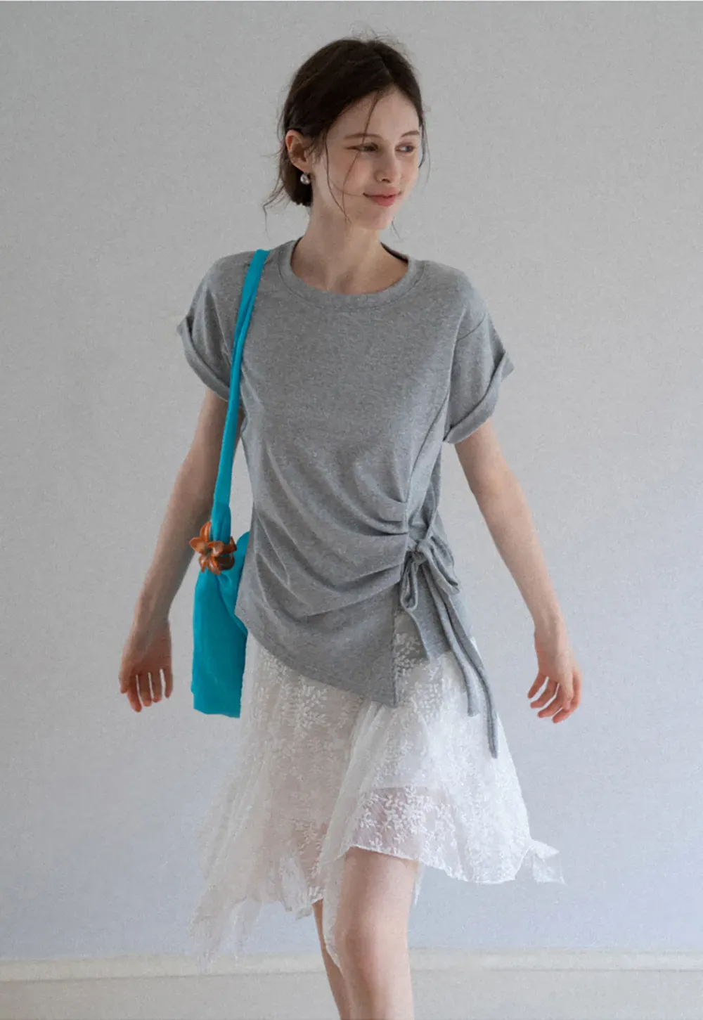 Asymmetric Side Tie Tee