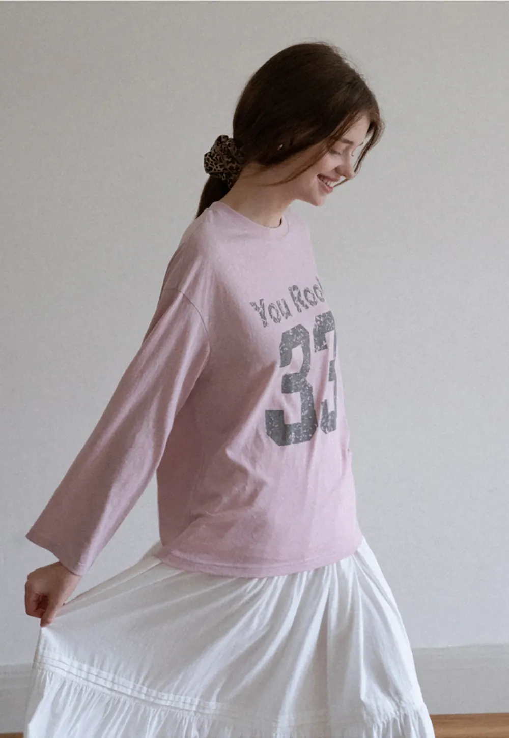 Women's Oversized Graphic Long Sleeve T-Shirt