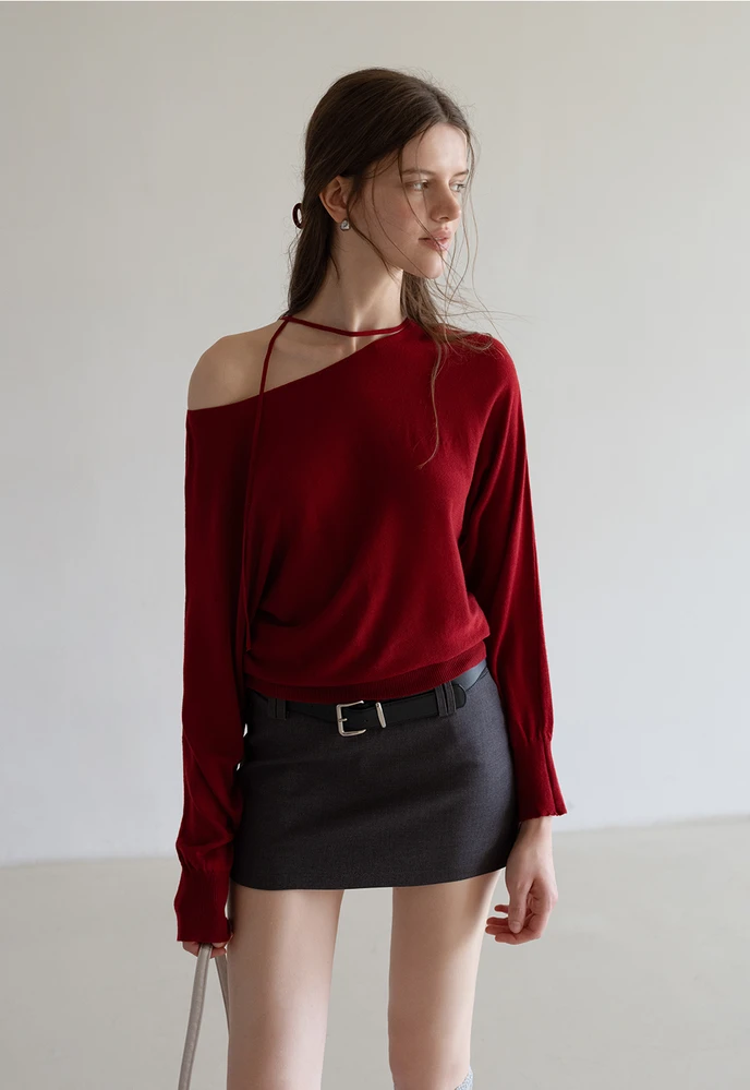 Asym-Tie Sweater