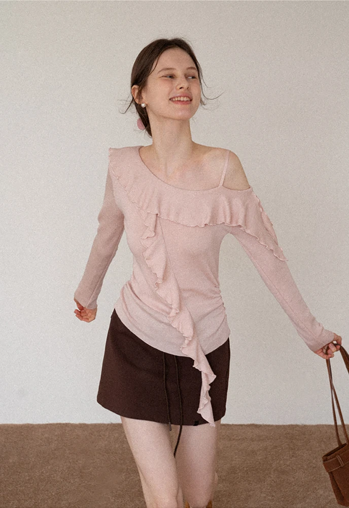 One-Shoulder Ruffle Top
