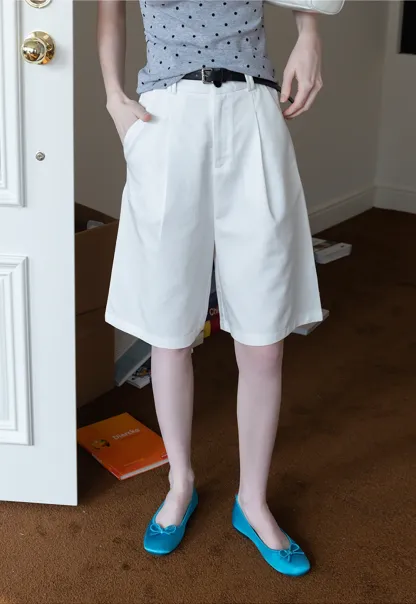 Belted Wide-Leg Shorts