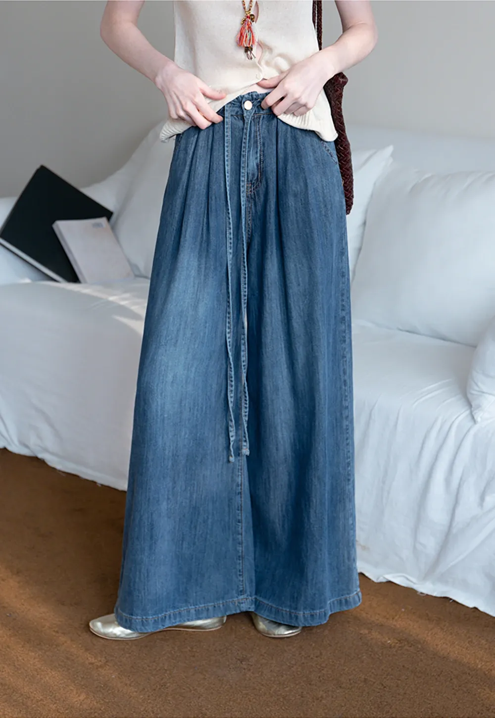 Drawstring Palazzo Pants