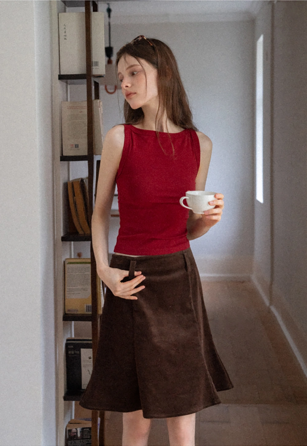 Womens Sleeveless Top with Bow Detail