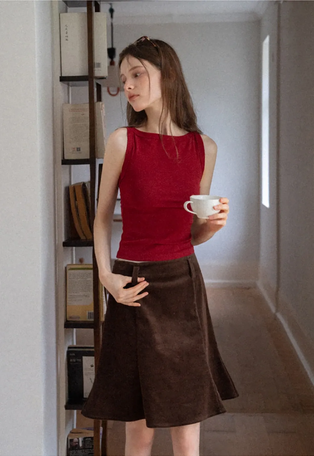 Womens Sleeveless Top with Bow Detail