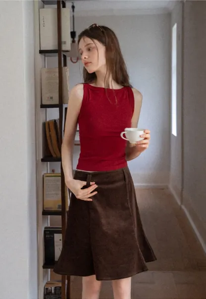 Womens Sleeveless Top with Bow Detail