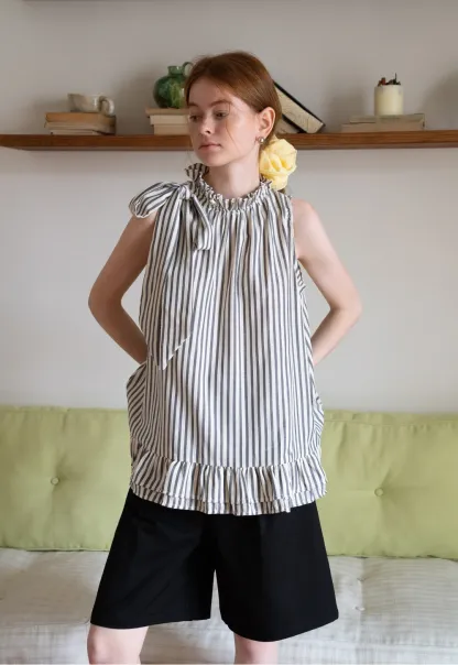 Lightweight Ruffle Trim Shirt