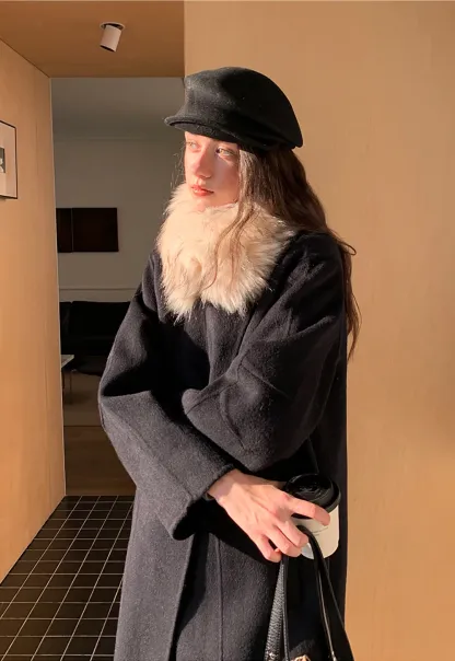 Cozy Maillard Vibes Fur Collar Scarf