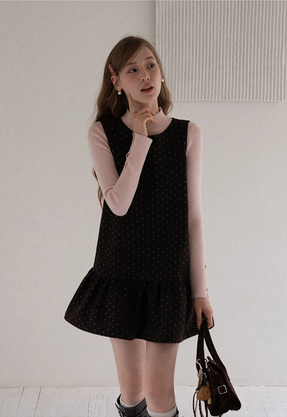 Polka Dot Sleeveless Mini Dress