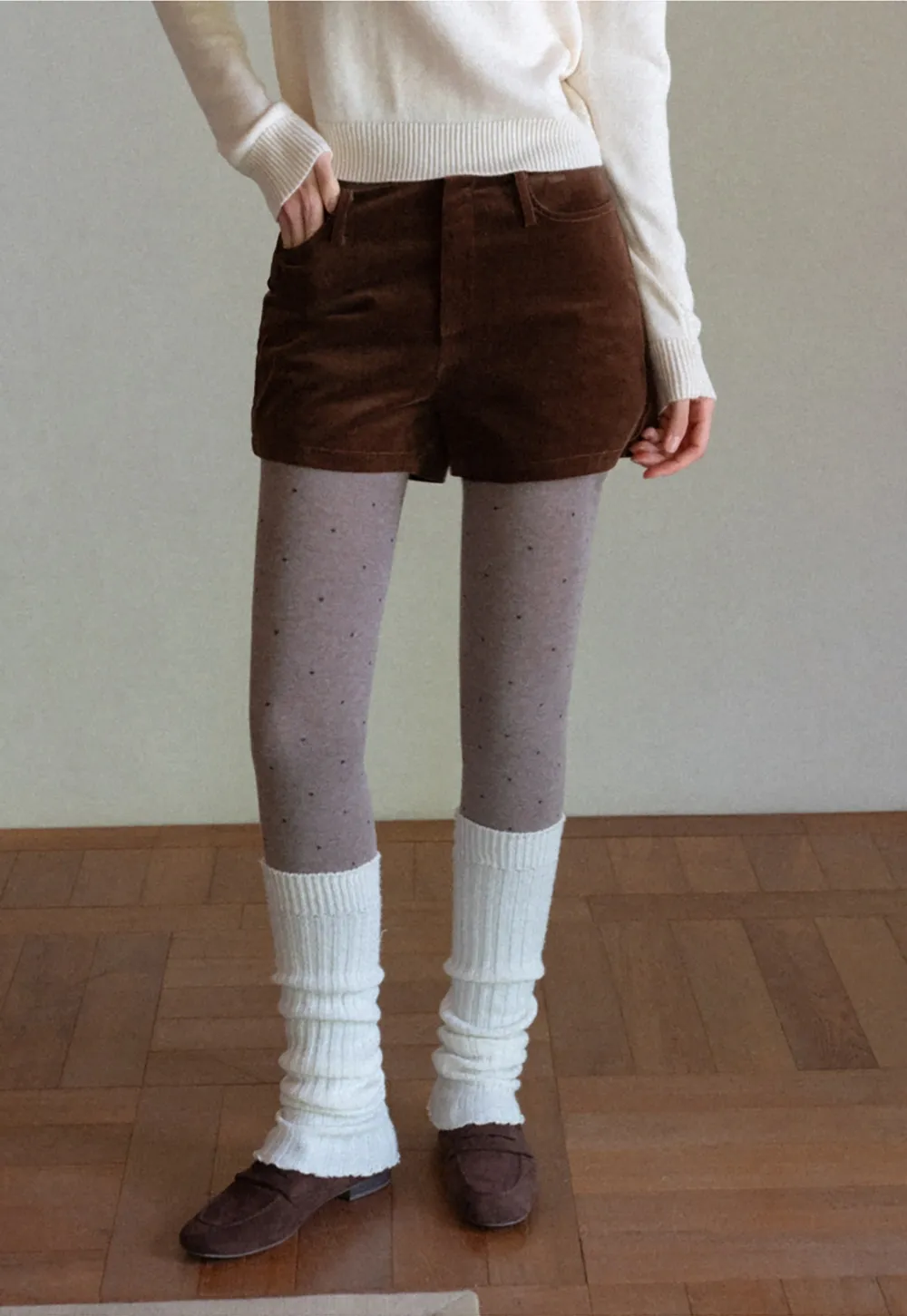 Soft Corduroy High Waist Shorts