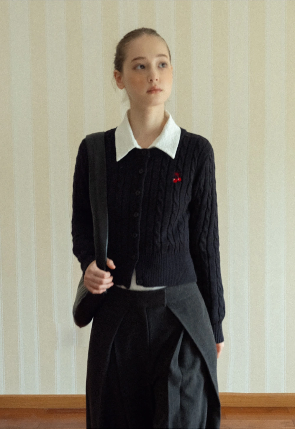 Cozy Button-Up Cable Knit Cardigan