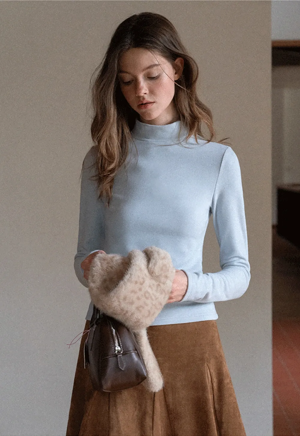 Women Long Sleeve Turtleneck Top