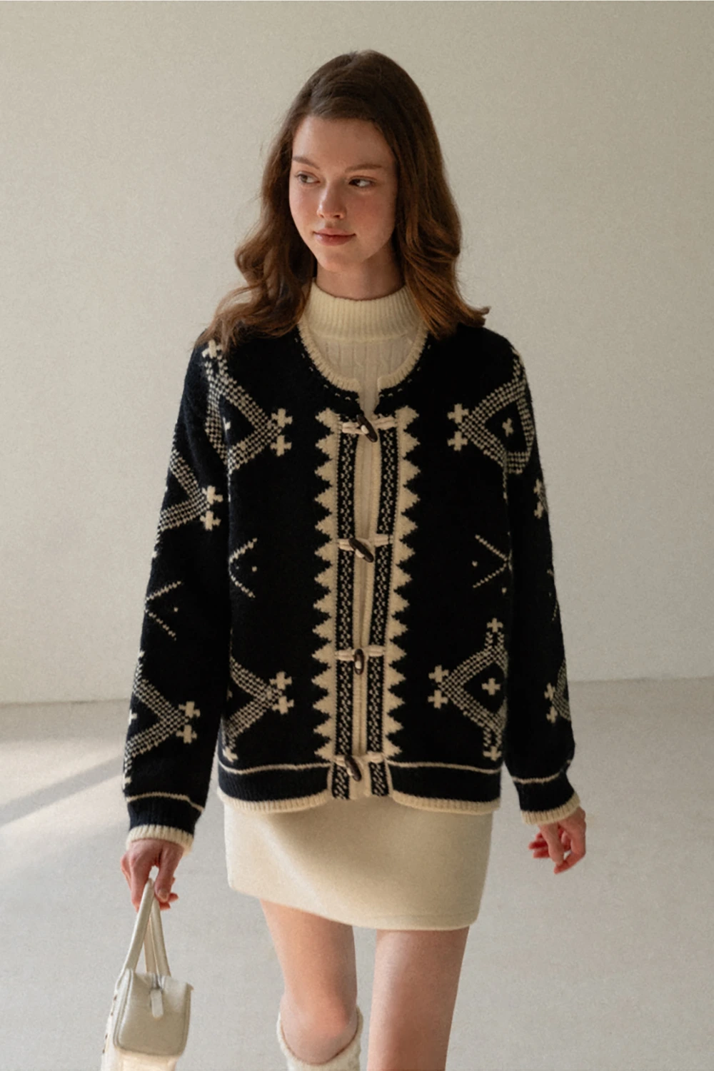 Toggle Button Cardigan Sweater