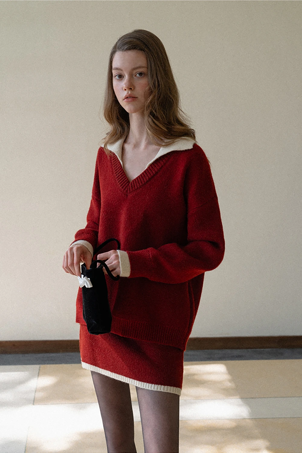 Cozy Knit Sweater and Skirt Set