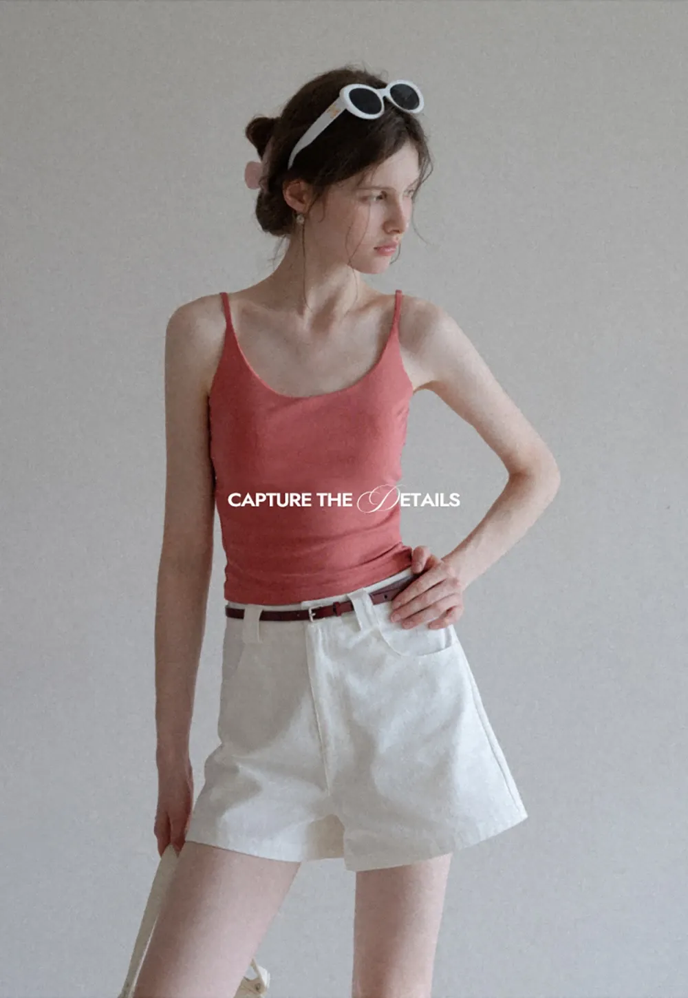 Women’s Belted High-Waist Cotton Shorts