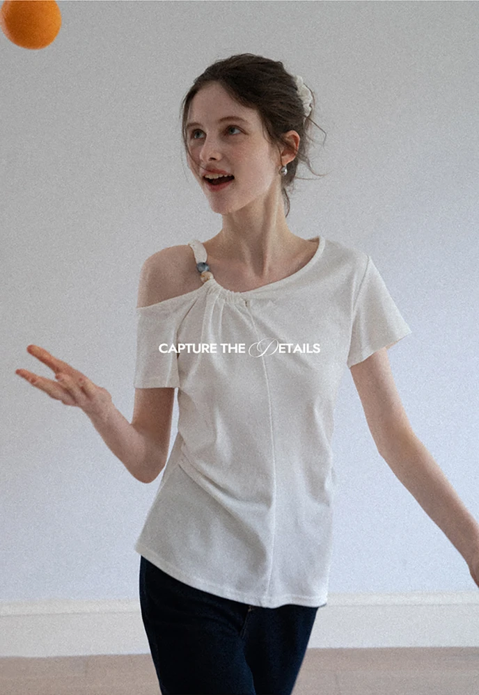 Women's Knotted Side Top with Beads