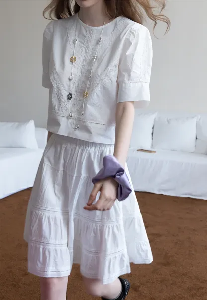 Women's Tiered A-Line Midi Skirt