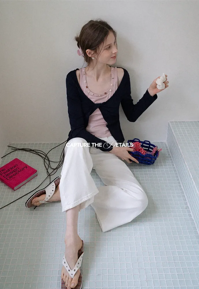 Shell‑Trim Twist Layered Top