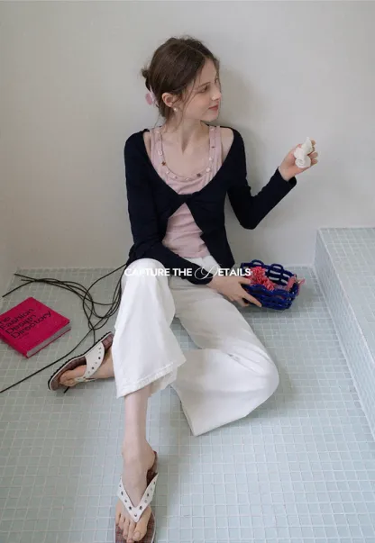 Shell‑Trim Twist Layered Top