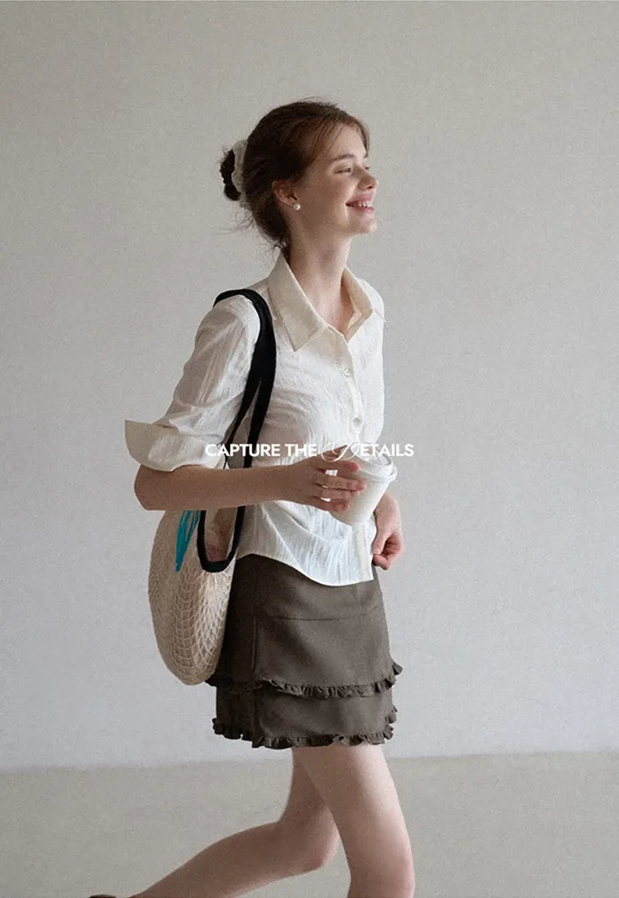 Tiered Ruffle Mini Skirt